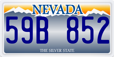 NV license plate 59B852