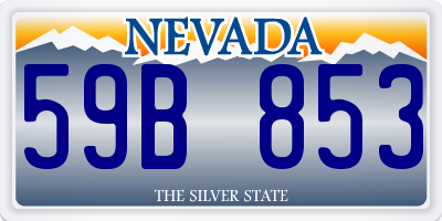 NV license plate 59B853