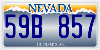 NV license plate 59B857