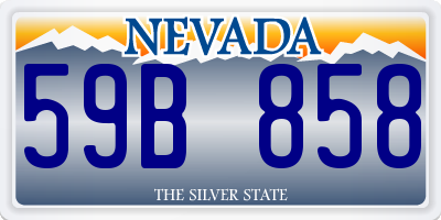 NV license plate 59B858