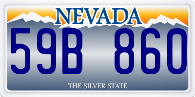 NV license plate 59B860
