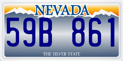 NV license plate 59B861