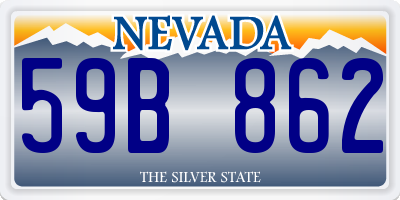 NV license plate 59B862