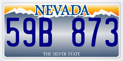 NV license plate 59B873