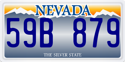 NV license plate 59B879