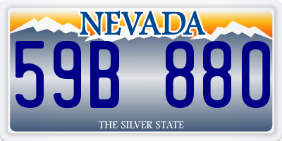 NV license plate 59B880