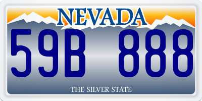 NV license plate 59B888