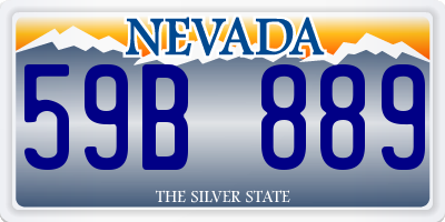 NV license plate 59B889