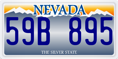 NV license plate 59B895