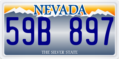 NV license plate 59B897