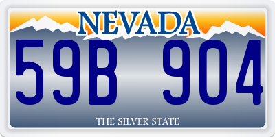 NV license plate 59B904