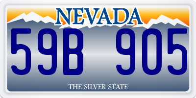 NV license plate 59B905