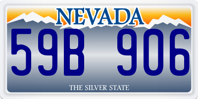 NV license plate 59B906