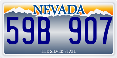 NV license plate 59B907