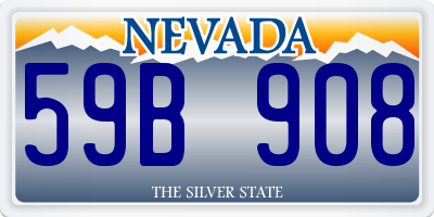 NV license plate 59B908