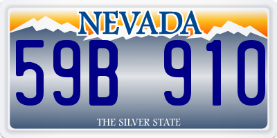 NV license plate 59B910