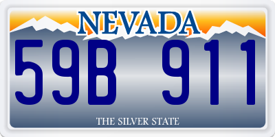 NV license plate 59B911