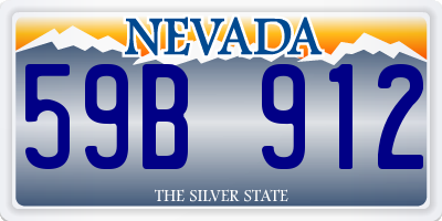 NV license plate 59B912