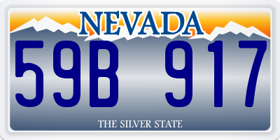 NV license plate 59B917