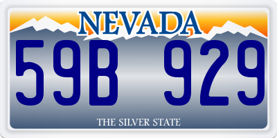 NV license plate 59B929