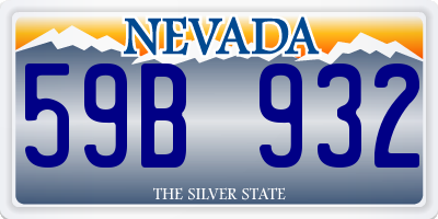 NV license plate 59B932