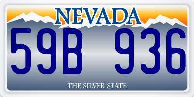 NV license plate 59B936