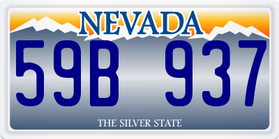 NV license plate 59B937