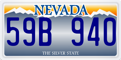 NV license plate 59B940