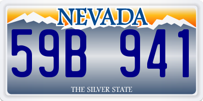 NV license plate 59B941