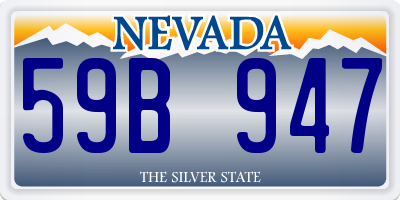 NV license plate 59B947