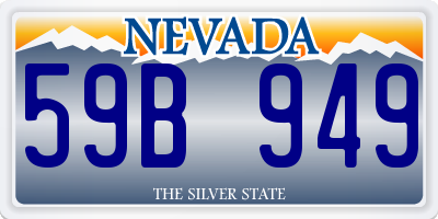 NV license plate 59B949