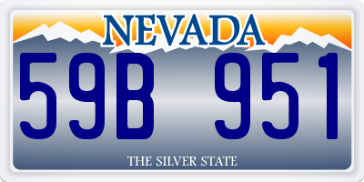 NV license plate 59B951