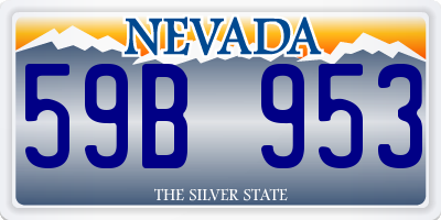 NV license plate 59B953