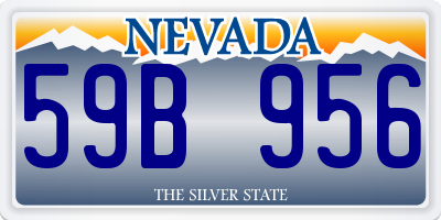 NV license plate 59B956