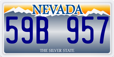 NV license plate 59B957