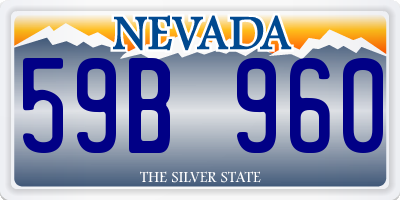 NV license plate 59B960