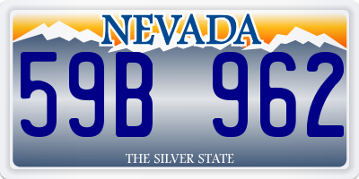 NV license plate 59B962