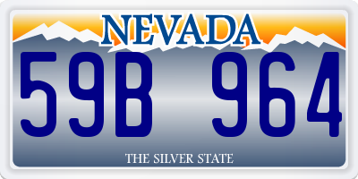 NV license plate 59B964