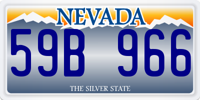 NV license plate 59B966