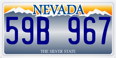 NV license plate 59B967