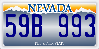 NV license plate 59B993