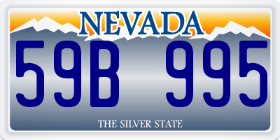 NV license plate 59B995