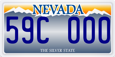 NV license plate 59C000