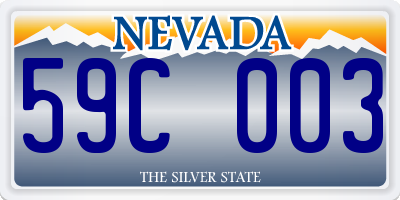 NV license plate 59C003