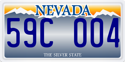 NV license plate 59C004