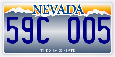 NV license plate 59C005