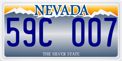 NV license plate 59C007