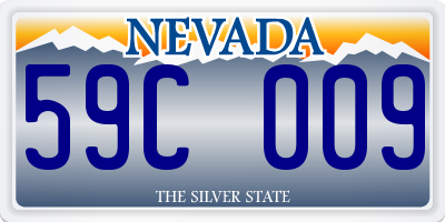 NV license plate 59C009
