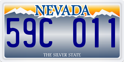 NV license plate 59C011