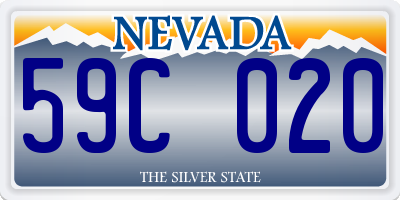 NV license plate 59C020